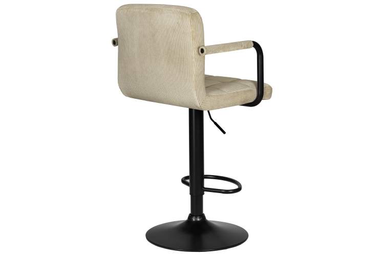 Стул барный DOBRIN KRUGER ARM BLACK, бежевый вельвет (LAR-E2041-04)-3
