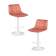 Набор 2 шт Стул барный DOBRIN TAILOR WHITE, пудрово-розовый велюр (MJ9-32)
