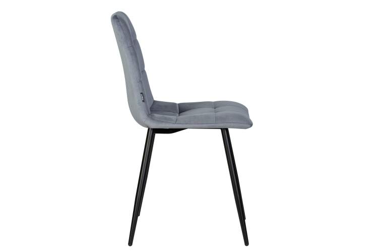 Набор 4 шт Стул обеденный DOBRIN CHILLY, Серо-голубой Holland 14, основание черное-3