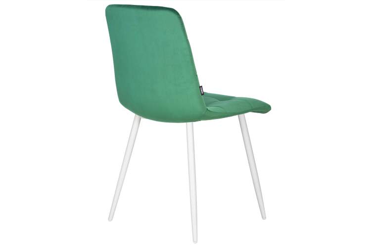 Набор 4 шт Стул обеденный DOBRIN CHILLY, Темно-зеленый Holland 30, основание белое-4