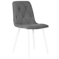 Стул обеденный CHILLY ROMBO, Серый Simple 33, основание белый Стул обеденный CHILLY ROMBO, Серый Simple 33, основание белый