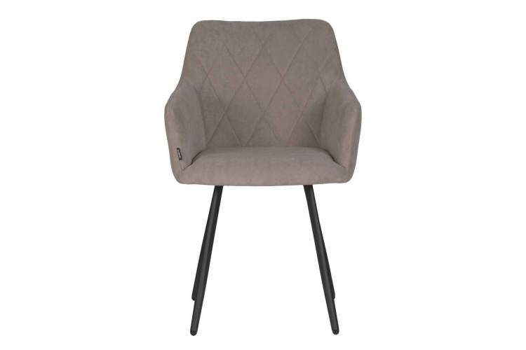 Стул обеденный DOBRIN ROBY, ЭМАЛЬ ЧЕРНЫЙ МУАР велюр Catania Cocoa-5