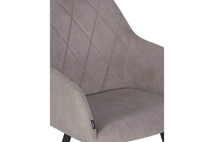 Стул обеденный DOBRIN ROBY, ЭМАЛЬ ЧЕРНЫЙ МУАР велюр Catania Cocoa-7