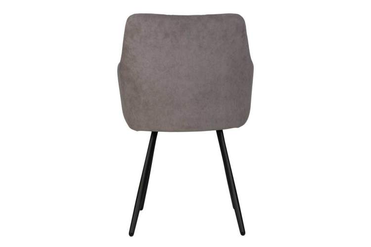 Стул обеденный DOBRIN ROBY, ЭМАЛЬ ЧЕРНЫЙ МУАР велюр Catania Stone-4