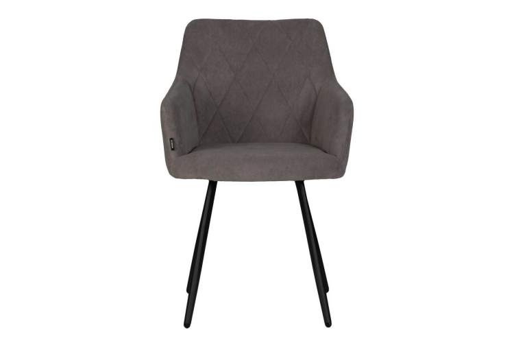 Стул обеденный DOBRIN ROBY, ЭМАЛЬ ЧЕРНЫЙ МУАР велюр Catania Stone-5