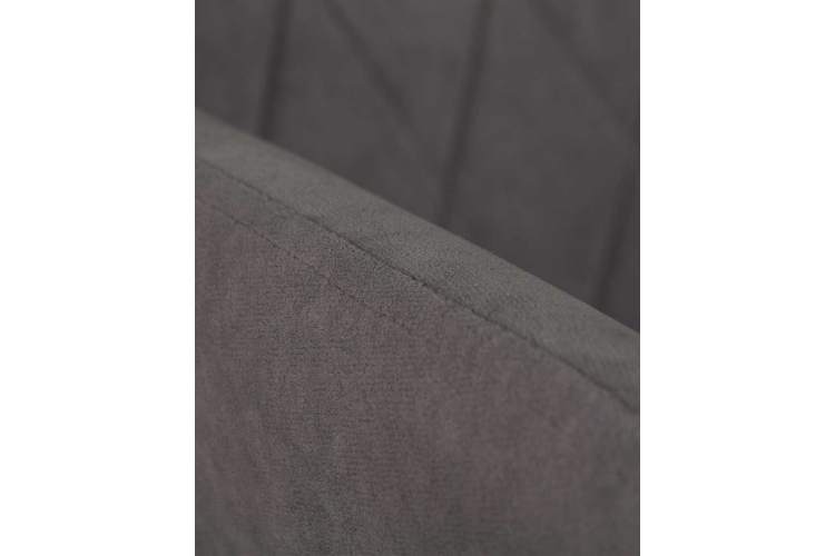 Стул обеденный DOBRIN ROBY, ЭМАЛЬ ЧЕРНЫЙ МУАР велюр Catania Stone-7