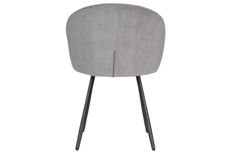 Стул обеденный DOBRIN NAOMI, ЭМАЛЬ ЧЕРНЫЙ МУАР велюр Catania Smoke-4