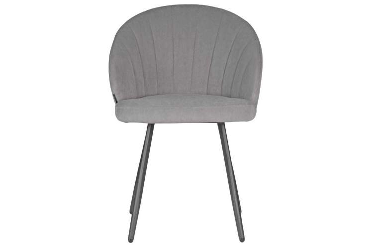 Стул обеденный DOBRIN NAOMI, ЭМАЛЬ ЧЕРНЫЙ МУАР велюр Catania Smoke-5