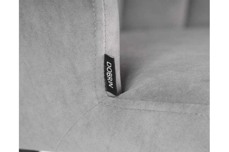 Стул обеденный DOBRIN NAOMI, ЭМАЛЬ ЧЕРНЫЙ МУАР велюр Catania Smoke-6