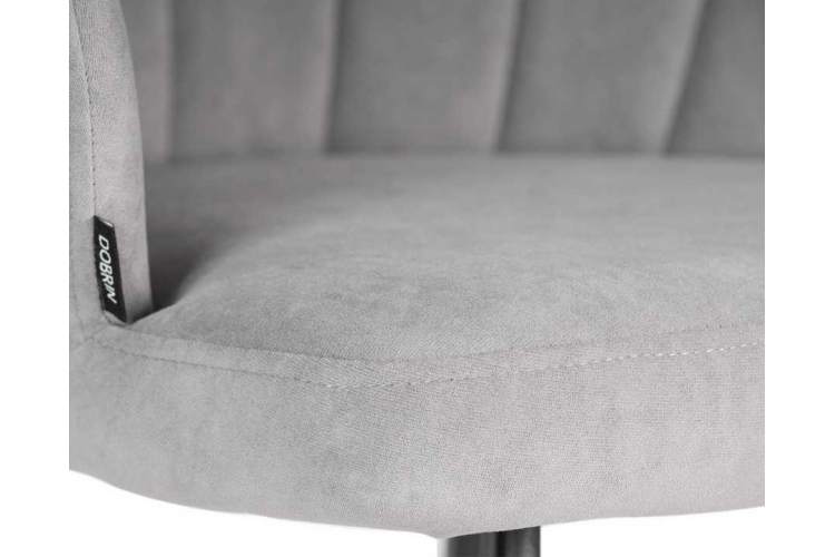 Стул обеденный DOBRIN NAOMI, ЭМАЛЬ ЧЕРНЫЙ МУАР велюр Catania Smoke-7