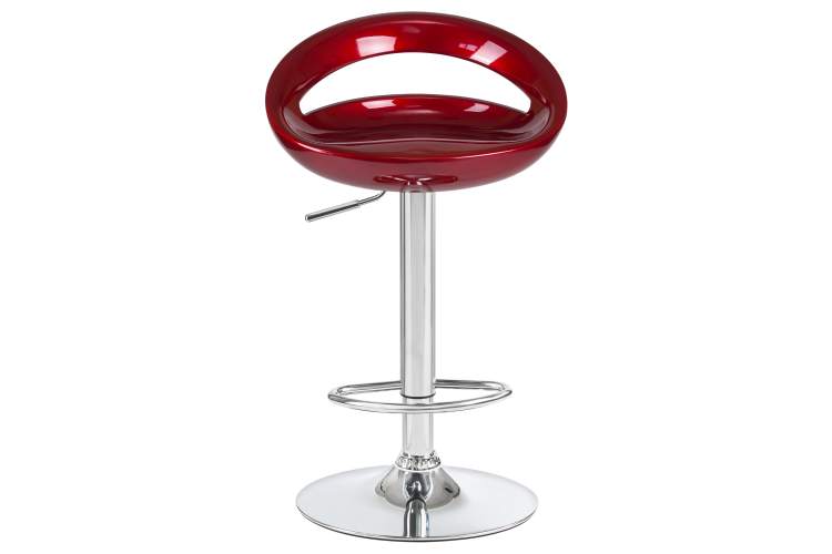 Набор 2 шт Стул барный DOBRIN DISCO, бордовый металлик-6