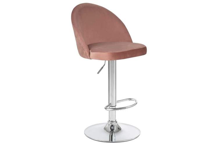 Стул барный DOBRIN MILANA, пудрово-розовый велюр (MJ9-32)-1
