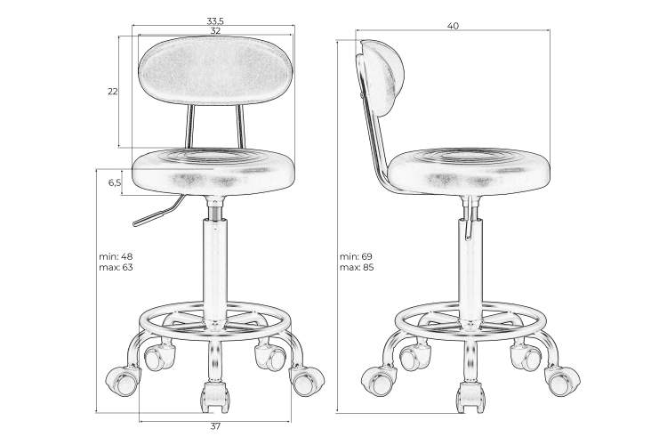 Табурет мастера DOBRIN BILLY, черный-7
