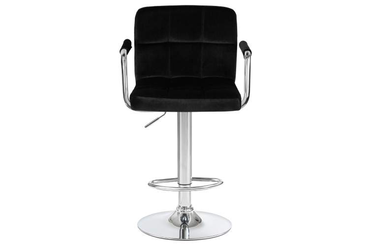 Набор 2 шт Стул барный DOBRIN KRUGER ARM, черный велюр (MJ9-101)-6