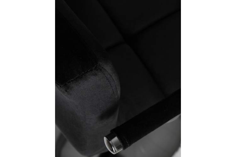 Набор 2 шт Стул барный DOBRIN KRUGER ARM, черный велюр (MJ9-101)-8