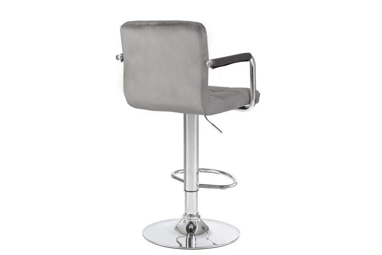 Стул барный DOBRIN KRUGER ARM, серый велюр (MJ9-75)-3