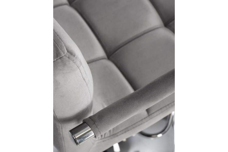 Стул барный DOBRIN KRUGER ARM, серый велюр (MJ9-75)-9