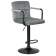 Набор 2 шт Стул барный DOBRIN KRUGER ARM BLACK, серый велюр (MJ9-75)