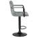 Набор 2 шт Стул барный DOBRIN KRUGER ARM BLACK, серый велюр (MJ9-75)