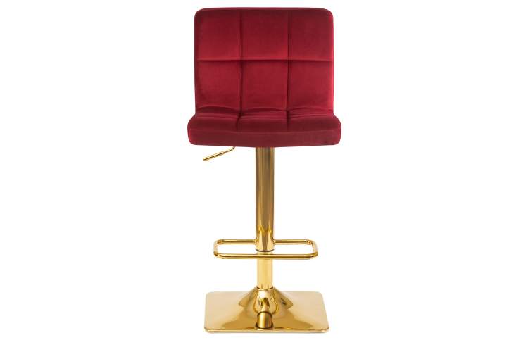 Набор 2 шт Стул барный DOBRIN GOLDIE, бордовый велюр (MJ9-43)-6