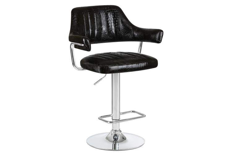 Набор 2 шт Стул барный DOBRIN CHARLY, чёрный крокодил-1