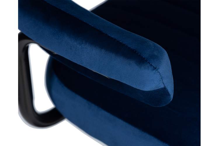 Набор 2 шт Стул барный DOBRIN CHARLY BLACK, синий велюр (MJ9-117)-8