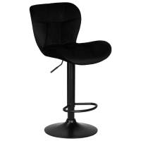Стул барный DOBRIN BARNY BLACK, черный велюр (MJ9-101) Стул барный DOBRIN BARNY BLACK, черный велюр (MJ9-101)