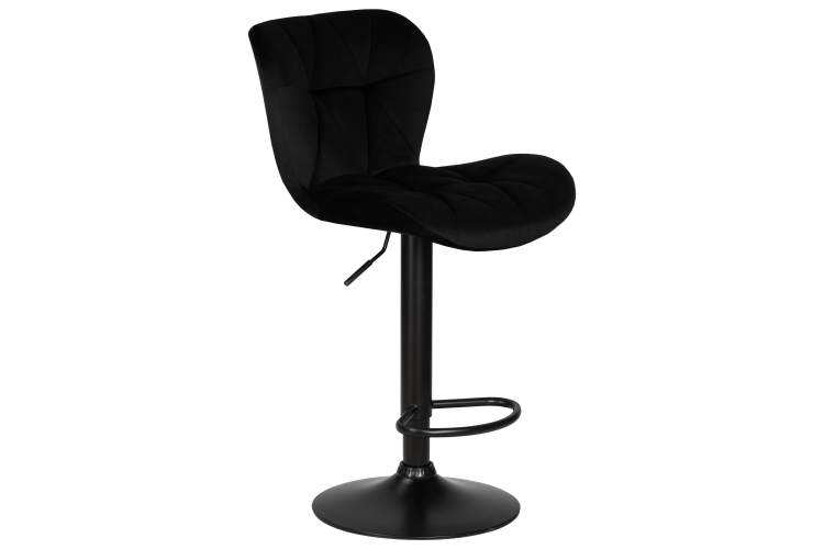 Стул барный DOBRIN BARNY BLACK, черный велюр (MJ9-101)-1