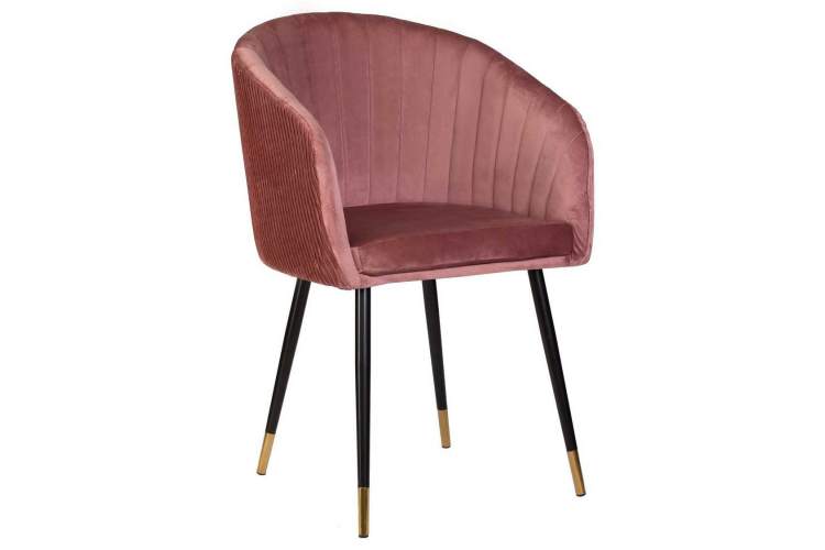Стул обеденный DOBRIN MARY, бронзово-розовый велюр (1922-17)