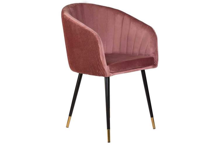 Стул обеденный DOBRIN MARY, бронзово-розовый велюр (1922-17)-1