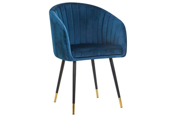 Стул обеденный DOBRIN MARY, синий велюр (1922-20)