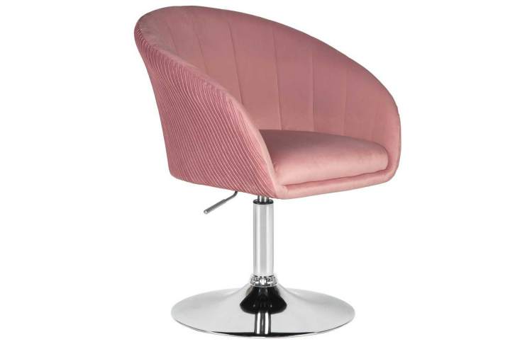Кресло дизайнерское DOBRIN EDISON, розовый велюр (1922-16)-1