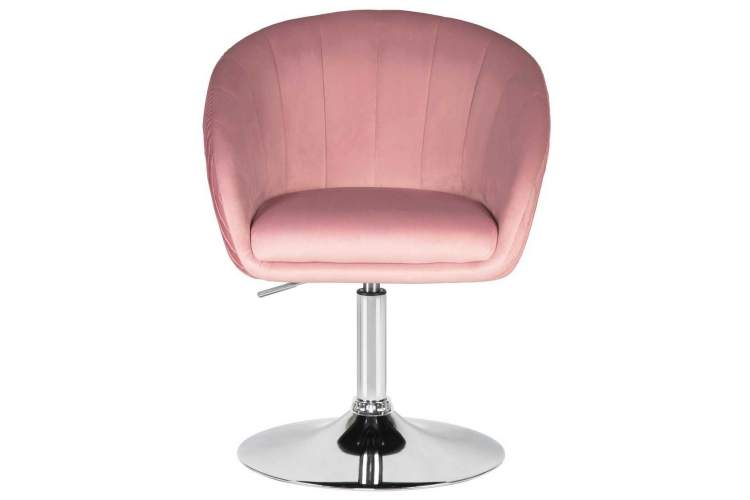 Кресло дизайнерское DOBRIN EDISON, розовый велюр (1922-16)-5