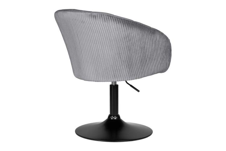 Кресло дизайнерское DOBRIN EDISON BLACK, серый велюр (1922-19)-3