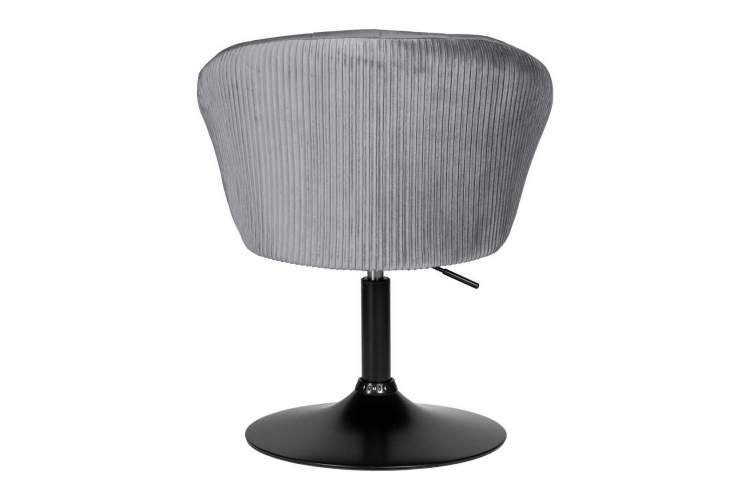 Кресло дизайнерское DOBRIN EDISON BLACK, серый велюр (1922-19)-4