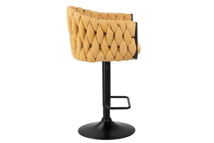 Стул барный DOBRIN LEON, жёлтая ткань (LAR 275-8)-2