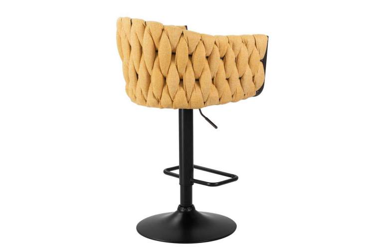 Стул барный DOBRIN LEON, жёлтая ткань (LAR 275-8)-3