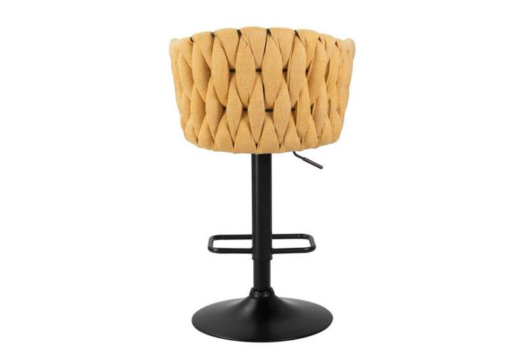 Стул барный DOBRIN LEON, жёлтая ткань (LAR 275-8)-4