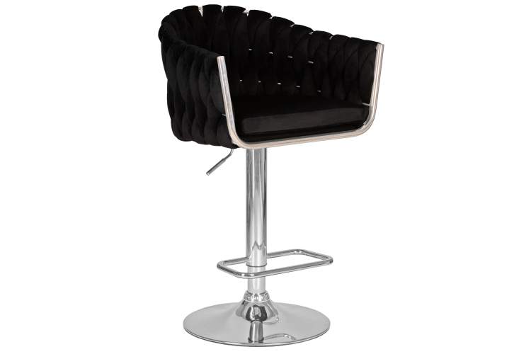 Набор 2 шт Стул барный DOBRIN MARCEL, черный велюр (MJ9-101)-1