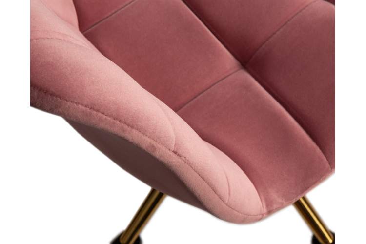 Набор 2 шт Офисное кресло для персонала DOBRIN MONTY GOLD, розовый велюр (MJ9-32)-9