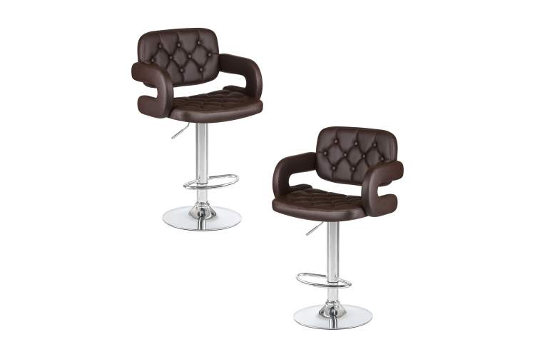 Набор 2 шт Стул барный DOBRIN TIESTO, коричневый