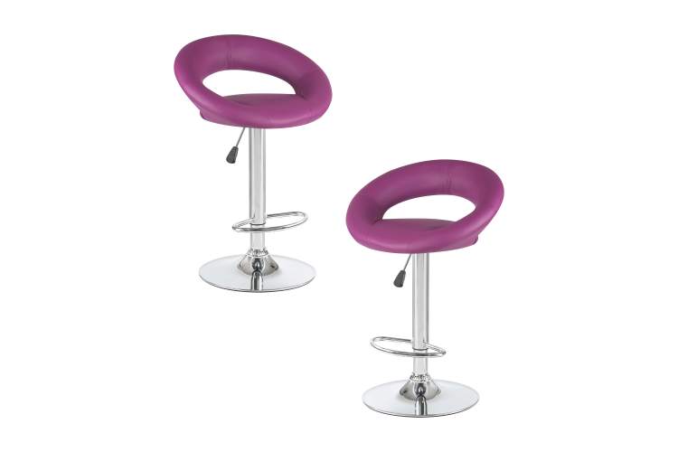 Набор 2 шт Стул барный DOBRIN MIRA, фиолетовый
