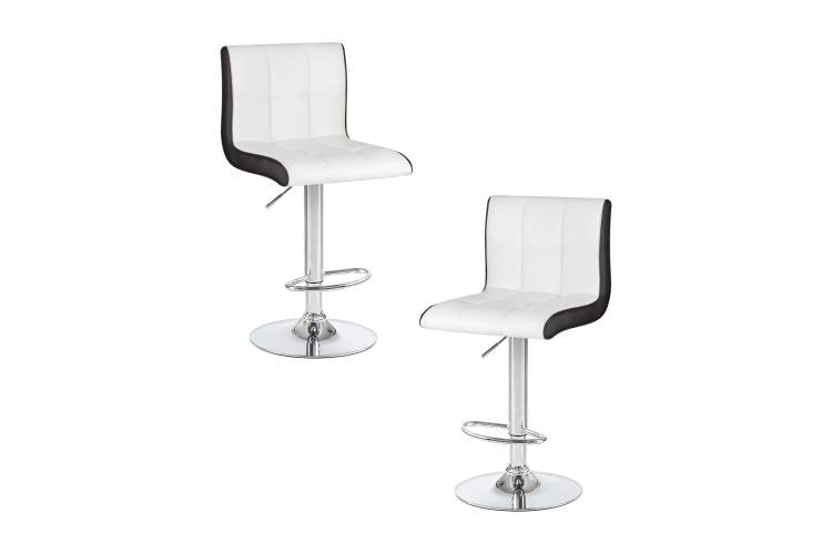 Набор 2 шт Стул барный DOBRIN CANDY, бело-чёрный
