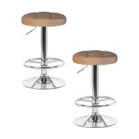 Набор 2 шт Табурет барный DOBRIN BRUNO, бежевый велюр (MJ9-10)
