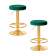 Набор 2 шт Табурет барный DOBRIN BRUNO GOLD, зеленый велюр (MJ9-88)