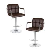 Набор 2 шт Стул барный DOBRIN KRUGER ARM, коричневый
