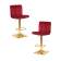 Набор 2 шт Стул барный DOBRIN GOLDIE, бордовый велюр (MJ9-43)