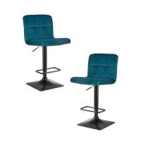 Набор 2 шт Стул барный DOBRIN DOMINIC, морской волны велюр (MJ9-99)