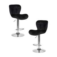 Набор 2 шт Стул барный DOBRIN BARNY, черный велюр (MJ9-101)