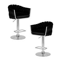 Набор 2 шт Стул барный DOBRIN MARCEL, черный велюр (MJ9-101)